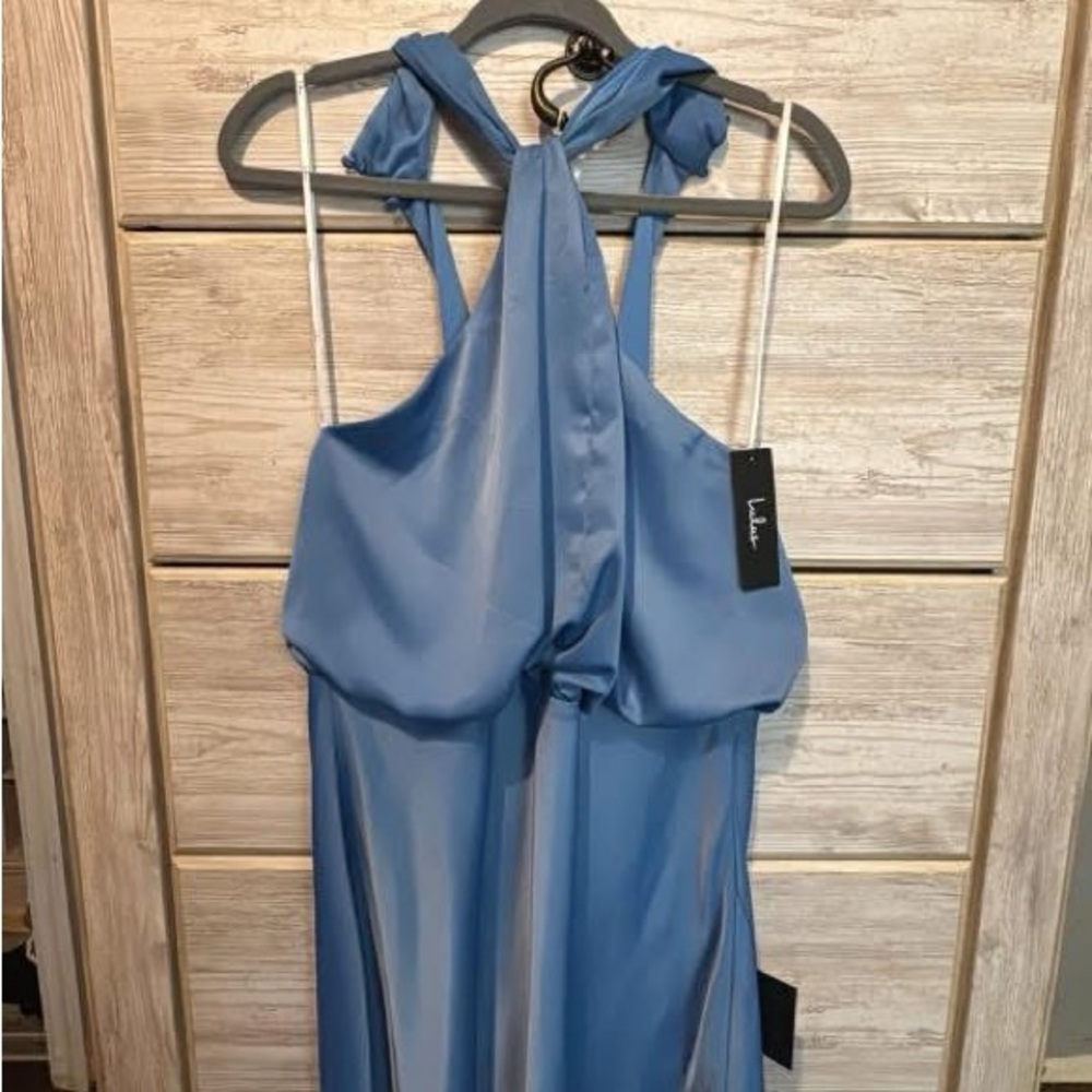 Lulu's Blue Halter Mini Dress